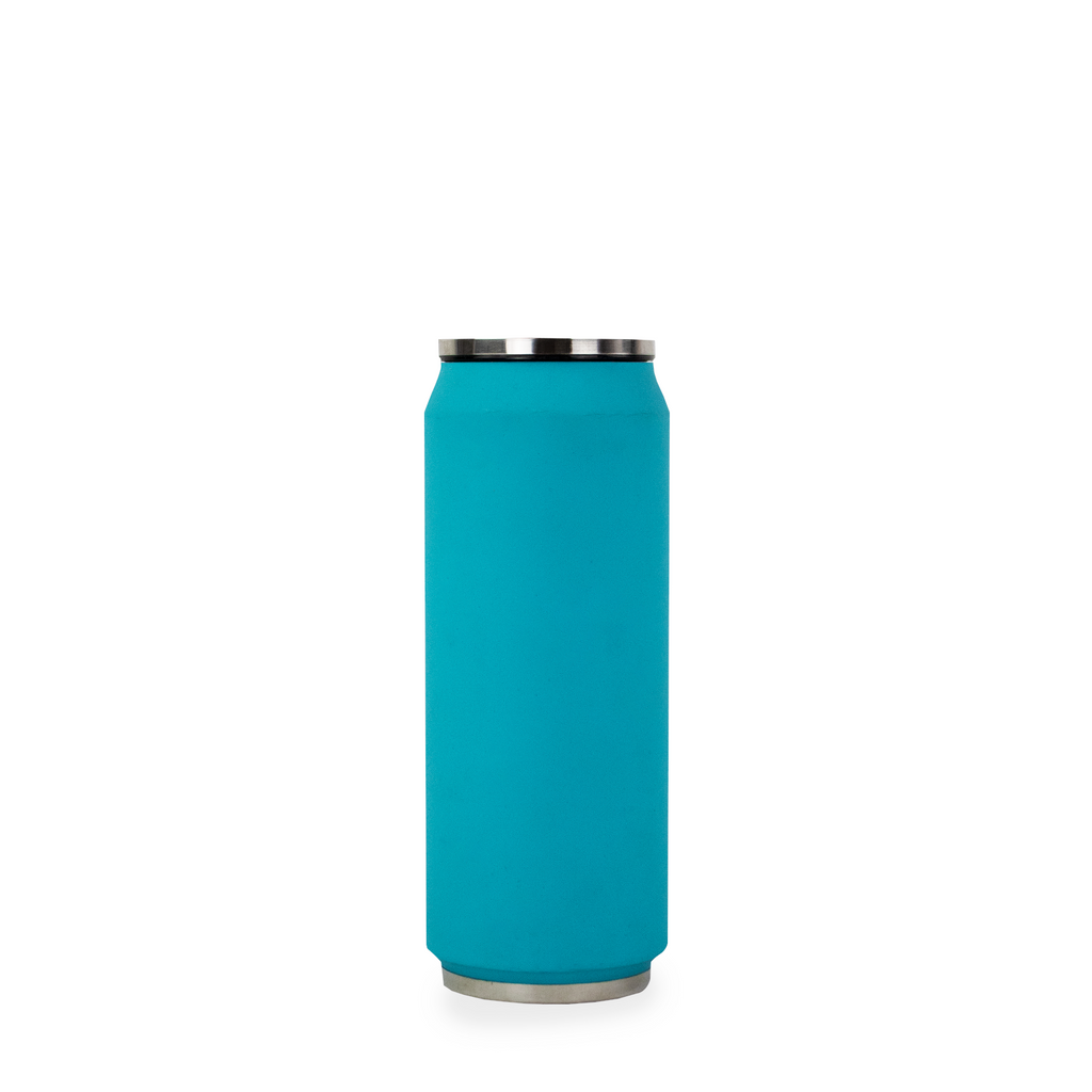 Turquoise Soft touch Insulated can 500ml