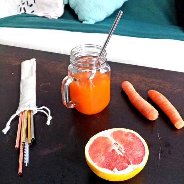 Stainless Steel Straws - Set of 6