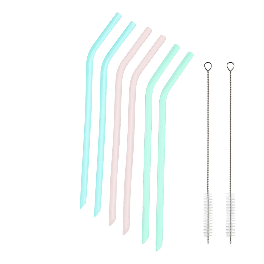 Straws in silicone - set of 6 -