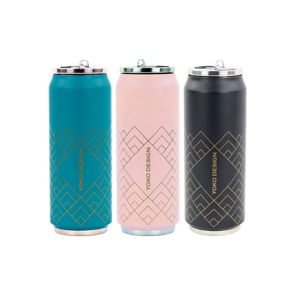 Insulated Can 500 ml - Art Deco Black