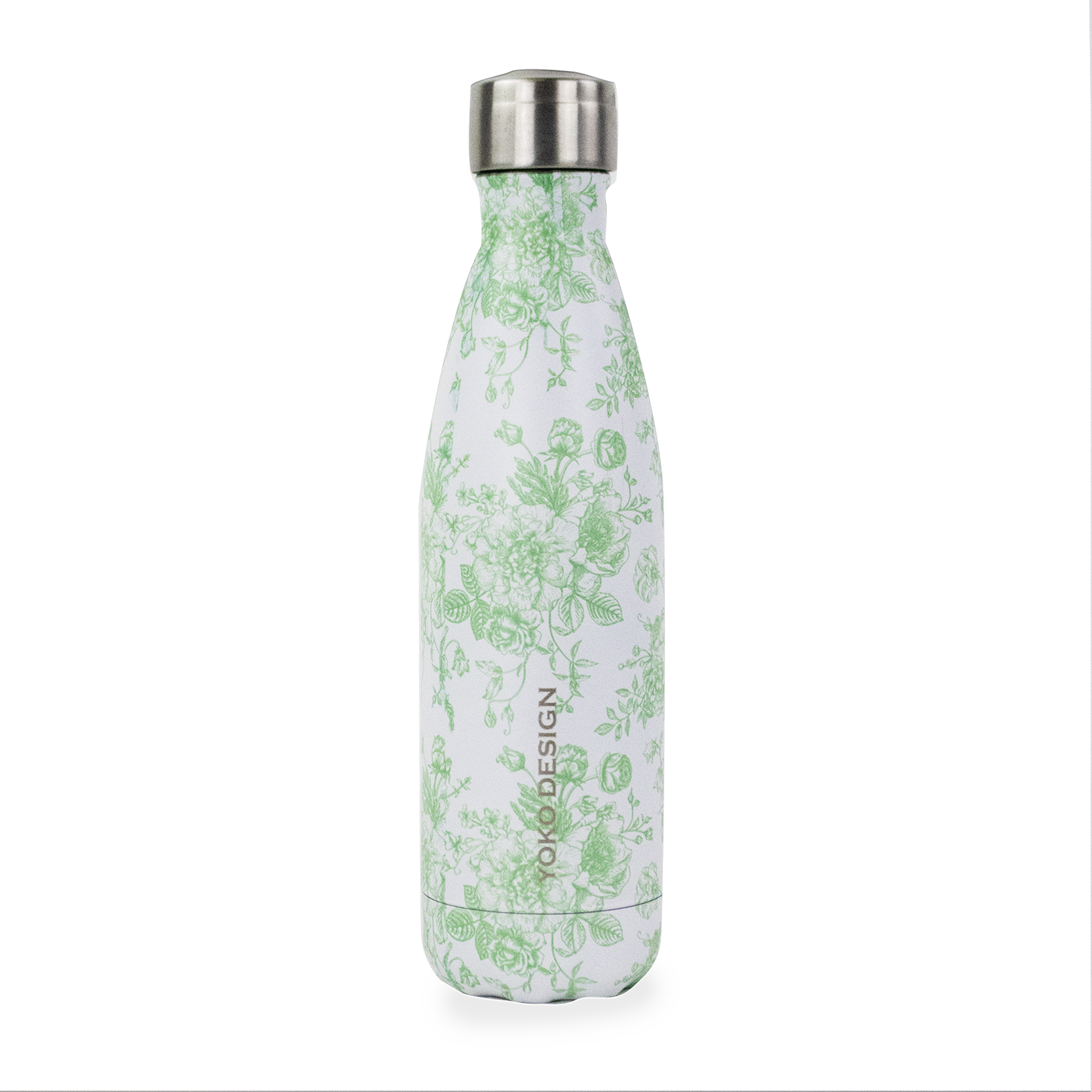 Insulated Toile de Jouy Green Bottle 500ml