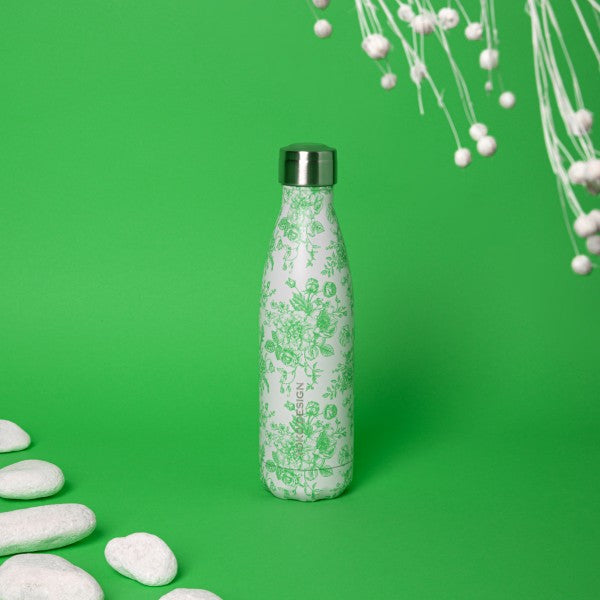 Insulated Bottle 500 ml - Toile de Jouy Green