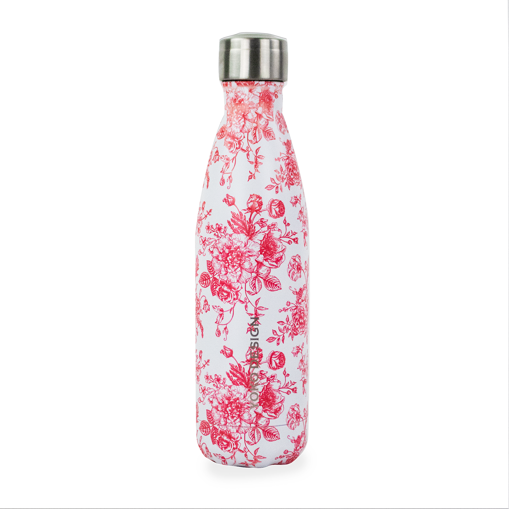 Insulated Toile de Jouy Red Bottle 500 ml